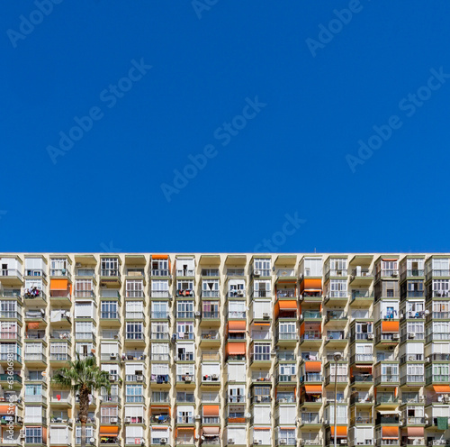 Building with symmetrical balconies photo