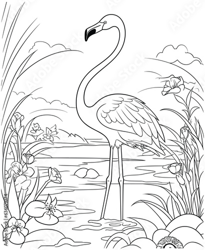 flamingo coloring pages for adults