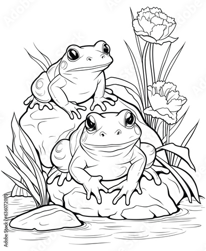frog coloring pages easy