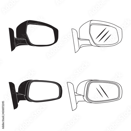 Car mirror icon