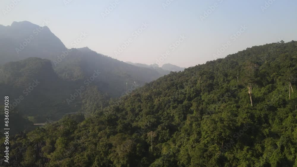 The aerial view of Phong Nha in Vietnam The aerial view of Phong Nha in Vietnam