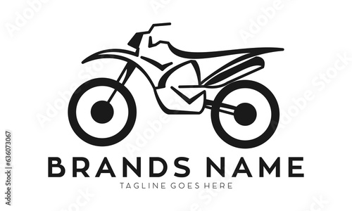 Off road motorbikes simple vector logo