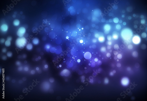 Abstract blue background with bokeh defocused lights