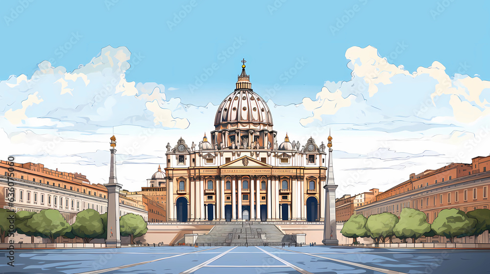 Illustration of the Vatican City