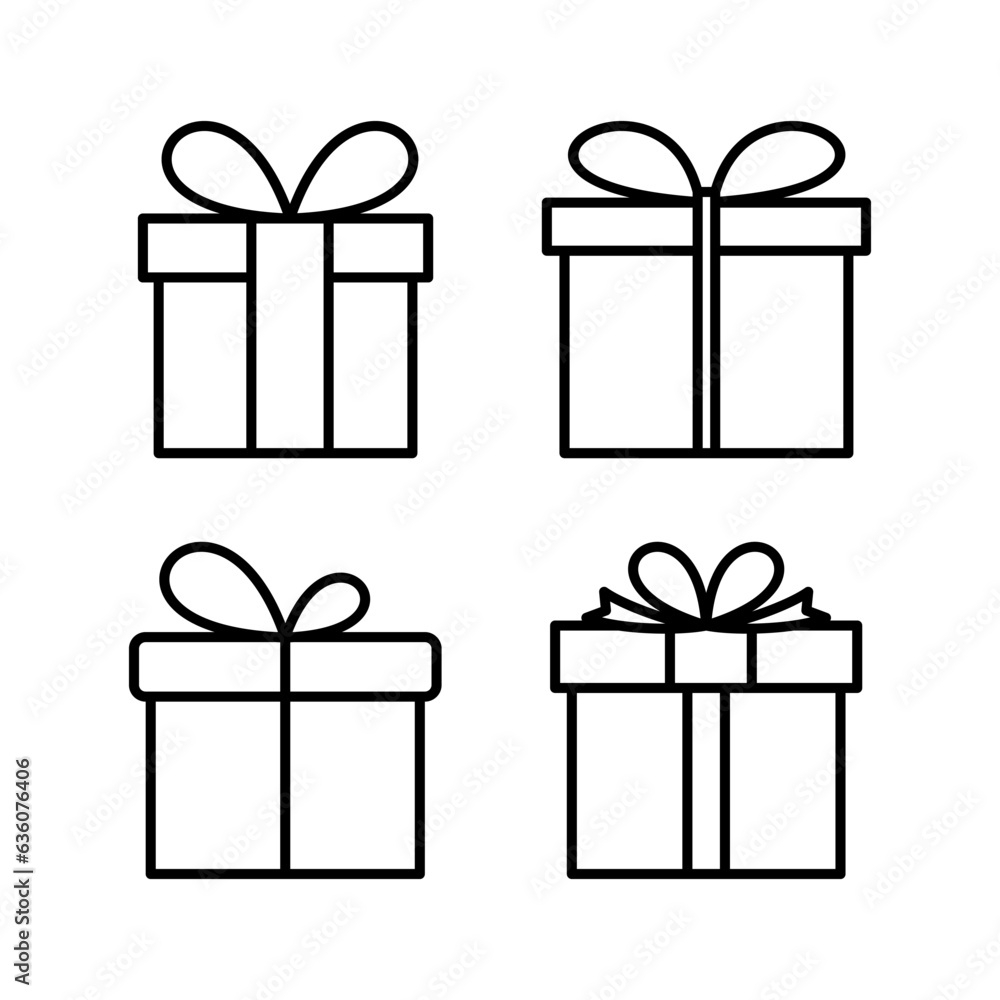 Gift icon vector. gift box icon. birthday gift Gift icon vector. gift box icon. birthday gift