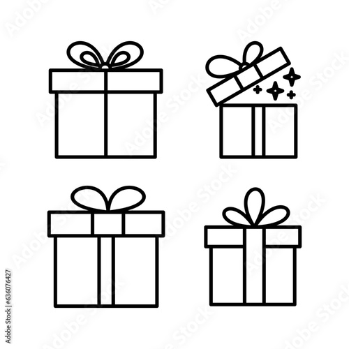 Gift icon vector. gift box icon. birthday gift