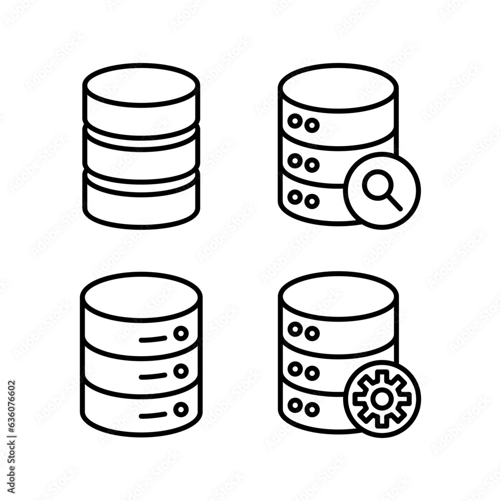 Database icon vector. server icon. storage Database icon vector. server icon. storage