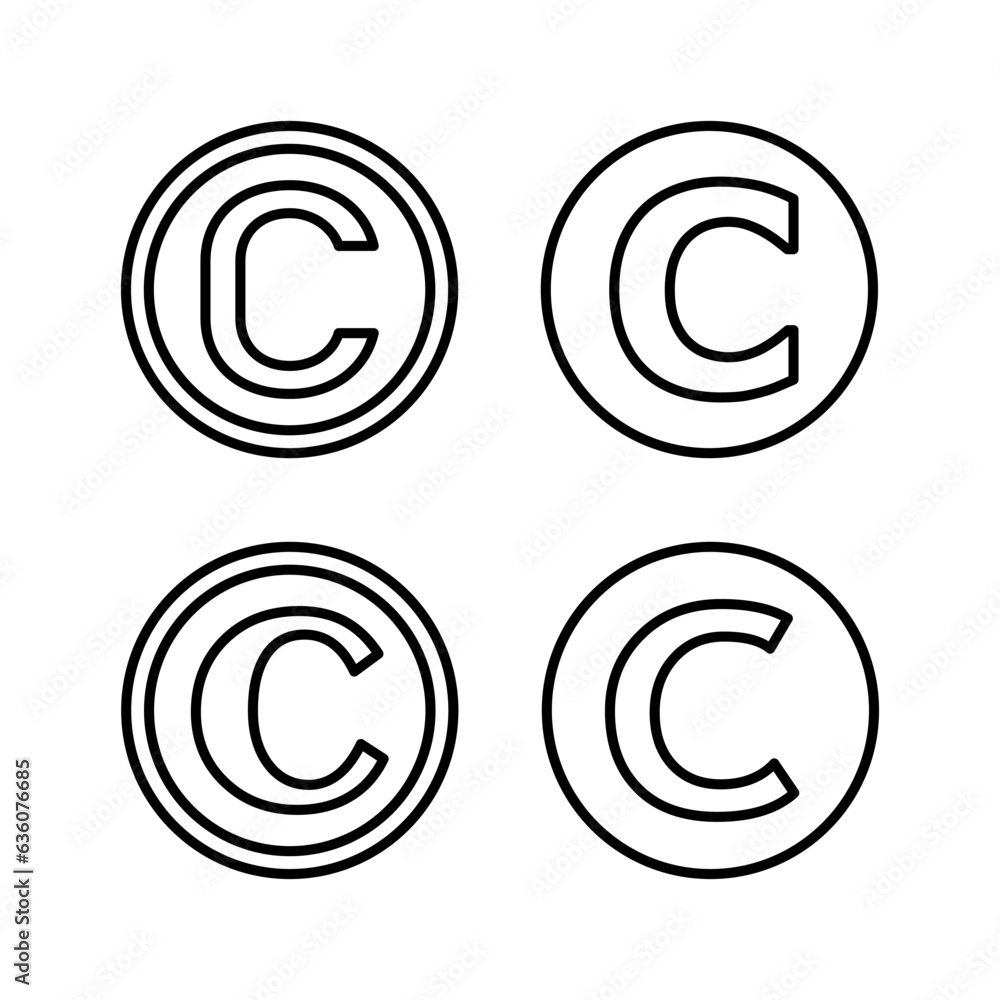 Copyright icon vector. copyright symbol Copyright icon vector. copyright symbol