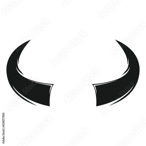 bull horns icon vector