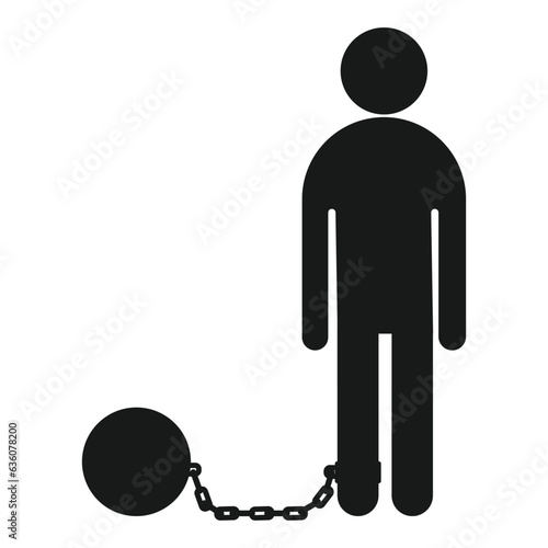 Prisoner icon vector
