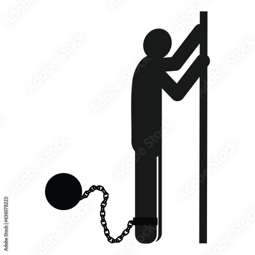 Prisoner icon vector