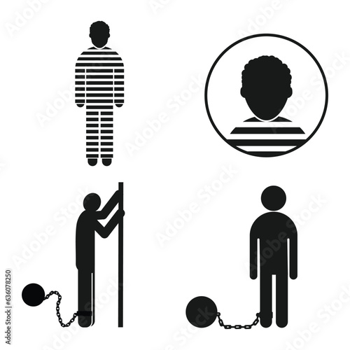Prisoner icon vector