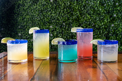 Colorful drink arrangement