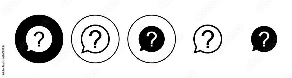 Question icon set. question mark icon vector. Question icon set. question mark icon vector.