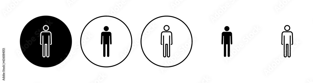 Man icon set. male icon vector. human symbol Man icon set. male icon vector. human symbol