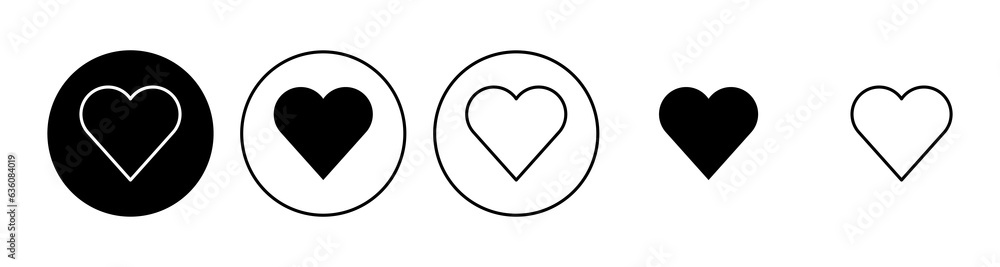 Love icon set. Heart icon vector. Like icon vector. Love icon set. Heart icon vector. Like icon vector.