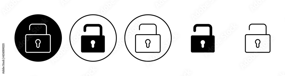 Lock icon set. Padlock icon vector. Encryption icon. Security symbol