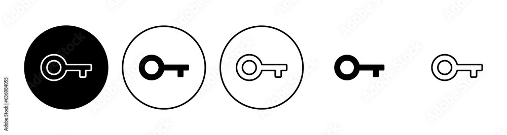 Key icon set. Key vector icon. Key symbol Key icon set. Key vector icon. Key symbol