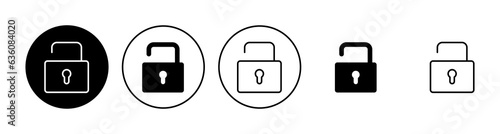 Lock icon set. Padlock icon vector. Encryption icon. Security symbol