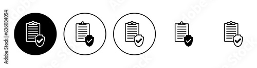 Insurance icon set. insurance symbol vector