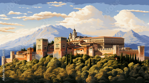 Illustration of the Alhambra