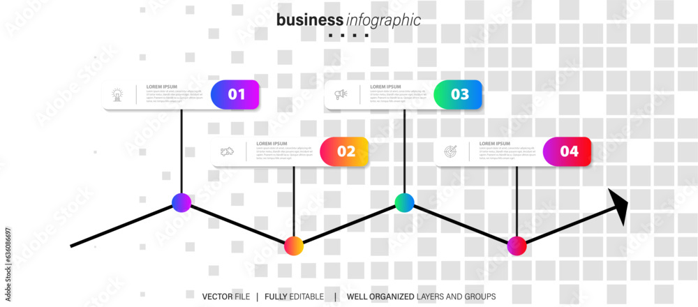 Collection of colorful infographic can be used for workflow layout, diagram, number options, web design. Infographic business concept with options, parts, steps or processes. Vector Eps 10

