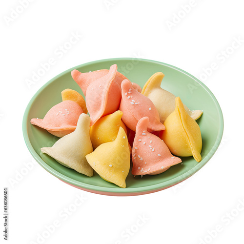 Delicious classic fortune cookies on a transparent background