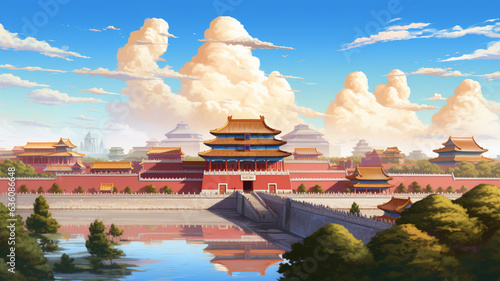 Illustration of the Forbidden City