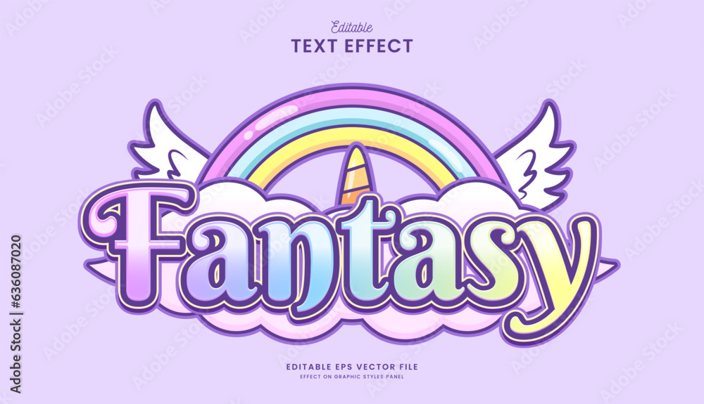 decorative fantasy unicorn editable text effect vector design decorative fantasy unicorn editable text effect vector design