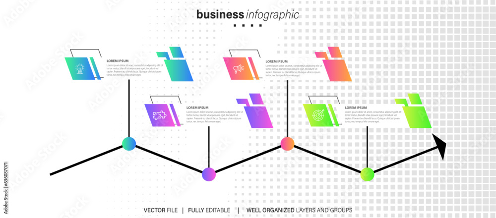 Infographic design template. Timeline concept with 4 steps
Infographic design template. Timeline concept with 4 steps