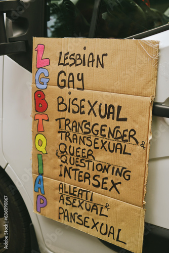 Handwrite description of a LGBTQIAP photo