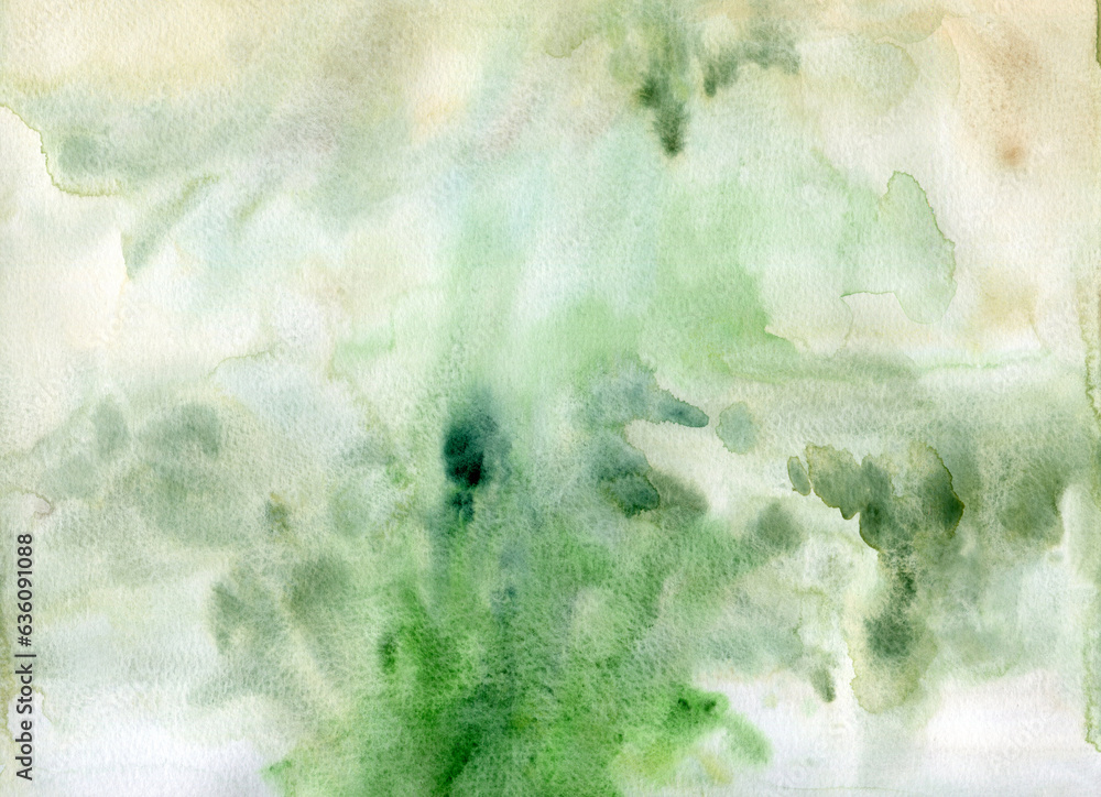 Watercolor green abstract background Stock Illustration | Adobe Stock