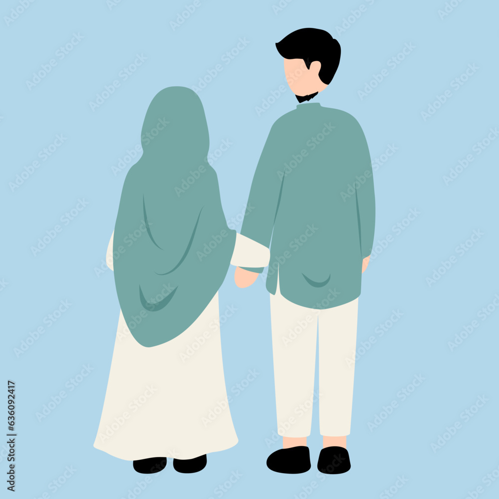 romantic muslim couple 