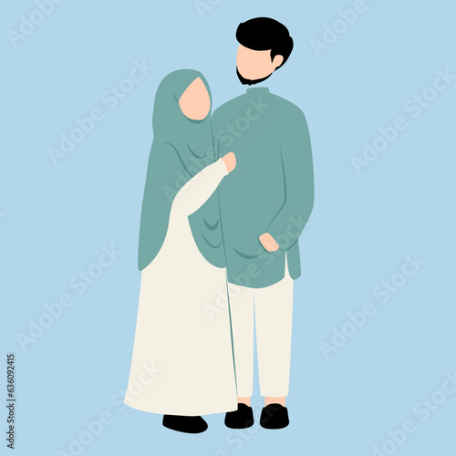 romantic muslim couple 