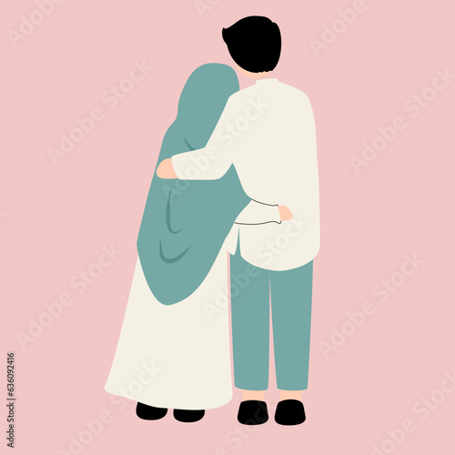 romantic muslim couple 