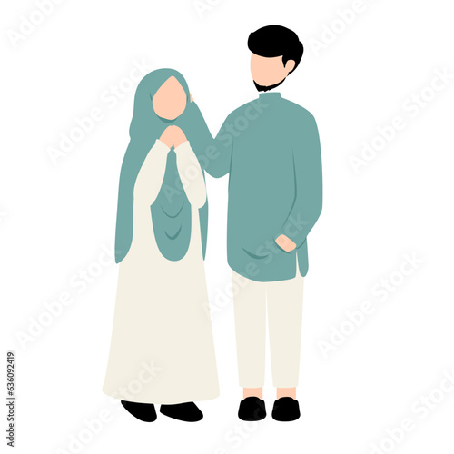 romantic muslim couple 