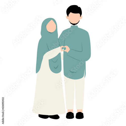romantic muslim couple 
