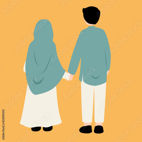 romantic muslim couple 