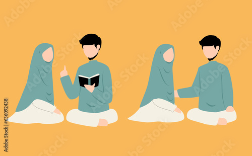 romantic muslim couple 