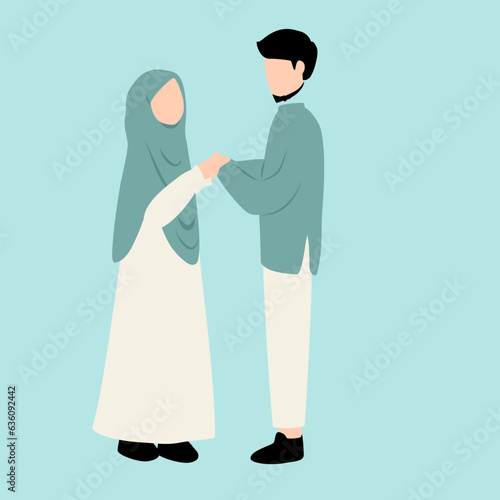 romantic muslim couple 