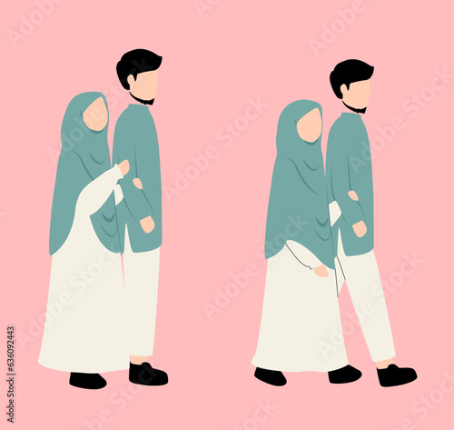romantic muslim couple 