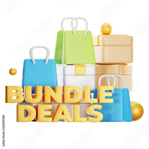 Bundlle Deals - Discount and Promotion 3D Icon photo