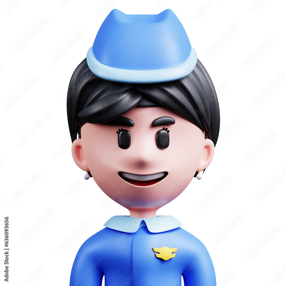 Stewardess - Professions 3D Avatar Stewardess - Professions 3D Avatar
