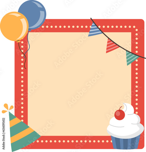birthday party collage frame design