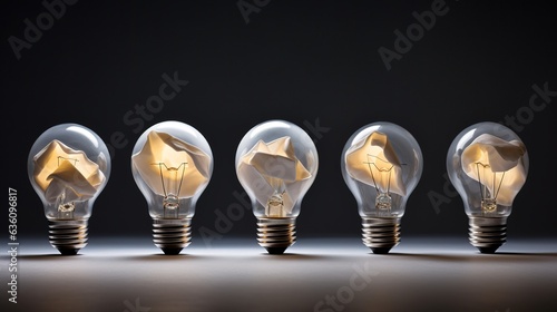 light bulb on black background. generative ai