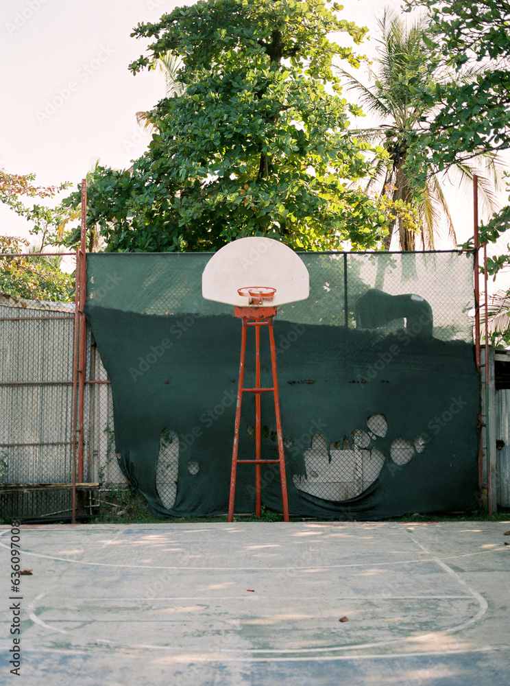 Basketball court in Puerto Viejo, Costa Rica Stock Photo | Adobe Stock
