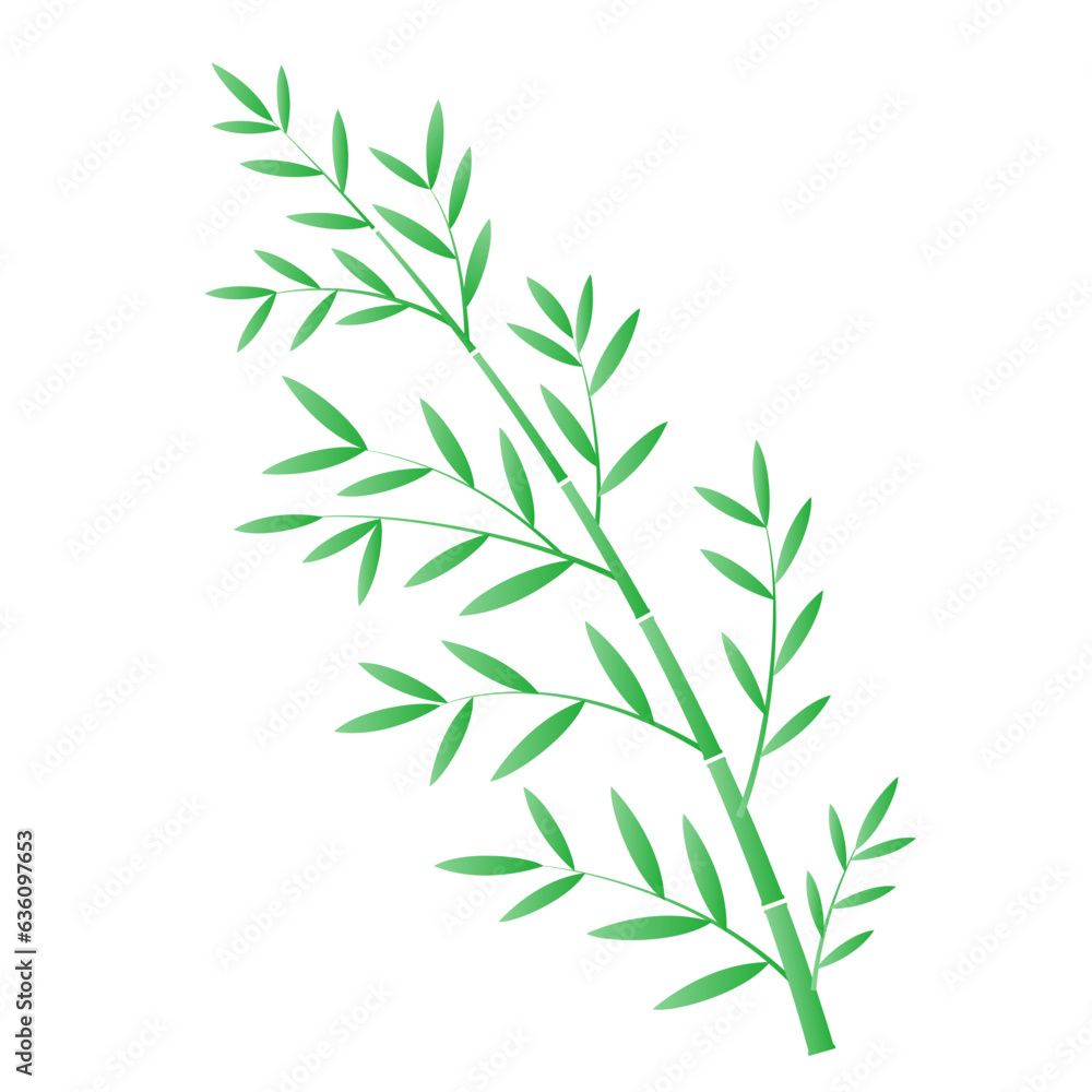 Fototapeta premium 笹のベクターイラスト