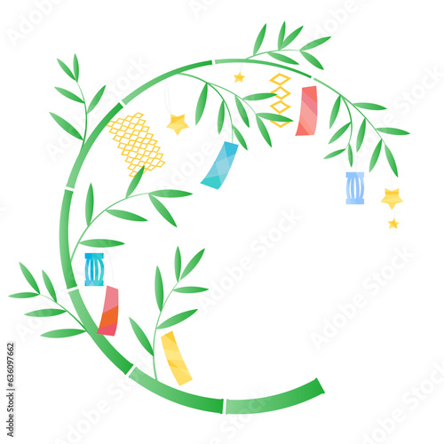 円形の笹のベクターイラスト