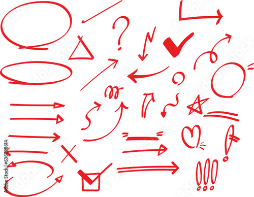 hand drawn arrows set