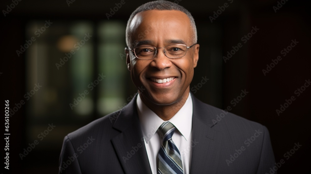 Fototapeta premium Portrait of an American professional businessman. generative ai